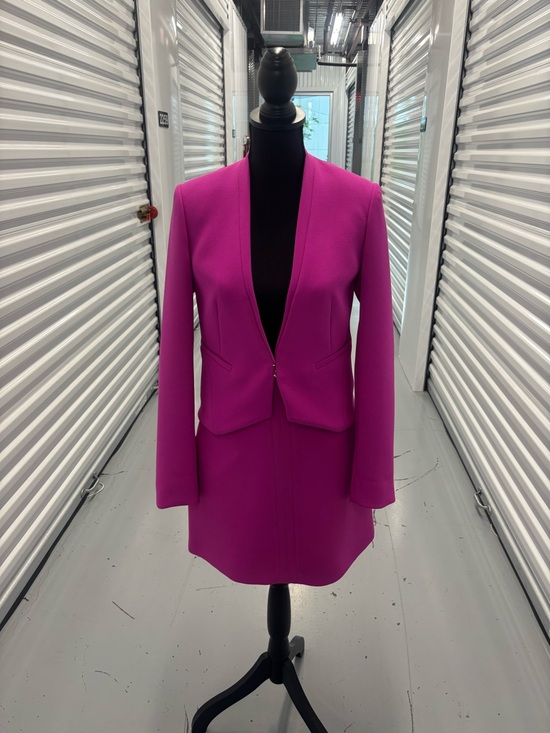 Diane Von Furstenberg Jackets & Blazers - Diane Von Furstenberg Fuchsia Open-Front Blazer Skirt Set